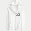 Φούτερ με κουκούλα και φερμουάρ Malibu Graphic Hoodie με επένδυση από βάφλα
