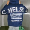 Φούτερ με κουκούλα και φερμουάρ με σχέδιο Chelsea Football Club Φούτερ με κουκούλα και φερμουάρ με σχέδιο Chelsea Football Club