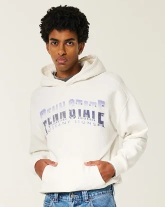 Φούτερ με κουκούλα και γραφικό σχέδιο Boxy Penn State University Nittany Lions