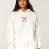 Φούτερ με κουκούλα και oversized σχέδιο Candy Cane Φούτερ με κουκούλα και oversized σχέδιο Candy Cane