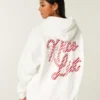 Φούτερ με κουκούλα και oversized σχέδιο Candy Cane Φούτερ με κουκούλα και oversized σχέδιο Candy Cane