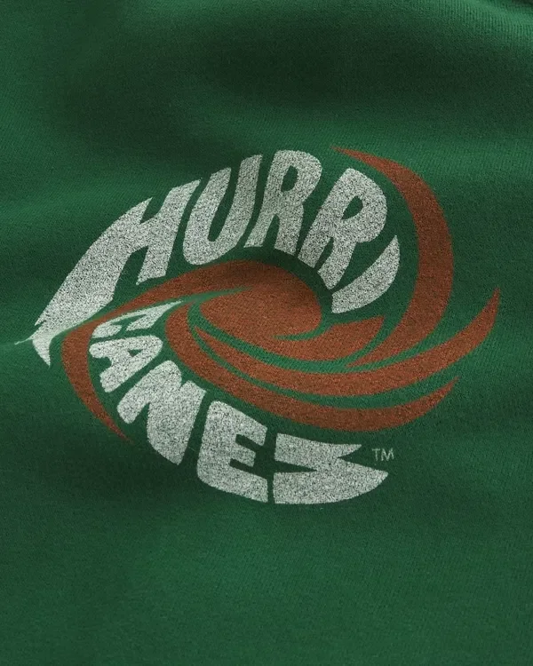 Φούτερ με κουκούλα και σχέδιο Boxy University of Miami Hurricanes Φούτερ με κουκούλα και σχέδιο Boxy University of Miami Hurricanes