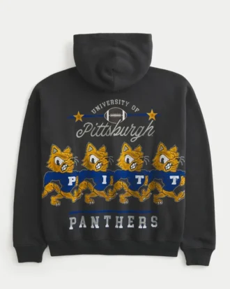Φούτερ με κουκούλα και σχέδιο Boxy University of Pittsburgh Panthers