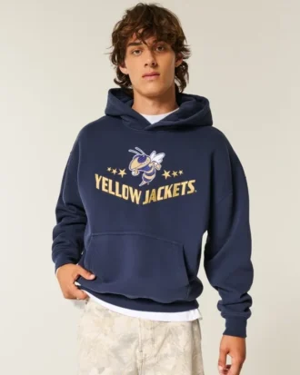 Φούτερ με κουκούλα και σχέδιο Georgia Tech Yellow Jackets