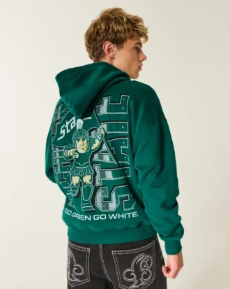 Φούτερ με κουκούλα και σχέδιο Michigan State University Spartans