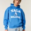 Φούτερ με κουκούλα και σχέδιο Yale Bulldogs