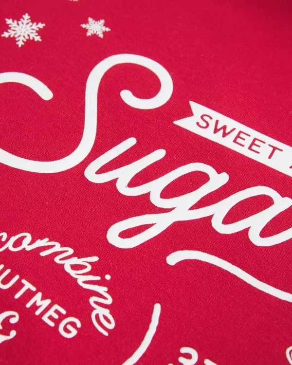 Φούτερ με υπερμεγέθη γκλίτερ τύπωμα Sugar Graphic Φούτερ με υπερμεγέθη γκλίτερ τύπωμα Sugar Graphic