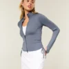 Gilly Hicks Active Recharge Side-Tie Zip-Up Jacket Gilly Hicks Active Recharge Side-Tie Zip-Up Jacket