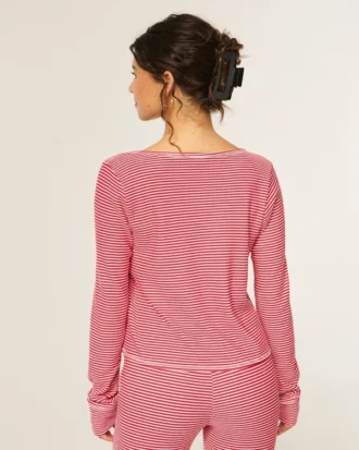 Gilly Hicks Always Cozy Waffle Μακρυμάνικη μπλούζα με στρογγυλή λαιμόκοψη