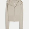 Gilly Hicks Cozy Sweater-Knit Zip-Up Hoodie Gilly Hicks Cozy Sweater-Knit Zip-Up Hoodie