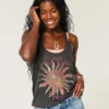 Good Times Fest Graphic Braided Racerback Tank Good Times Fest Graphic Braided Racerback Tank