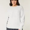 Hollister Comfy Cloud Πλεκτό πουλόβερ με καλώδια Hollister Comfy Cloud Πλεκτό πουλόβερ με καλώδια