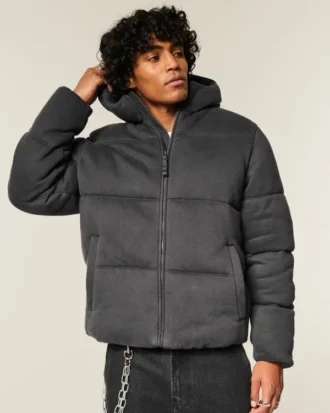 Hollister Feel Good Fleece Puffer Jacket