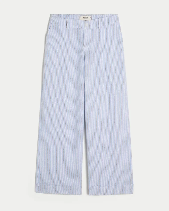 Hollister Livvy Παντελόνι χαμηλής μέσης με φαρδιά πόδια