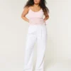Hollister Livvy Παντελόνι με πολύ ψηλή μέση από μείγμα λινού και φαρδιά πόδια Hollister Livvy Παντελόνι με πολύ ψηλή μέση από μείγμα λινού και φαρδιά πόδια