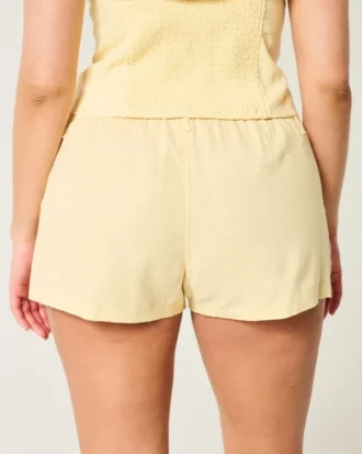 Hollister Livvy Σορτς χαμηλής μέσης από μείγμα λινού Hollister Livvy Σορτς χαμηλής μέσης από μείγμα λινού