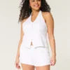 Hollister Livvy Σορτς χαμηλής μέσης από μείγμα λινού 3″ Hollister Livvy Σορτς χαμηλής μέσης από μείγμα λινού 3″