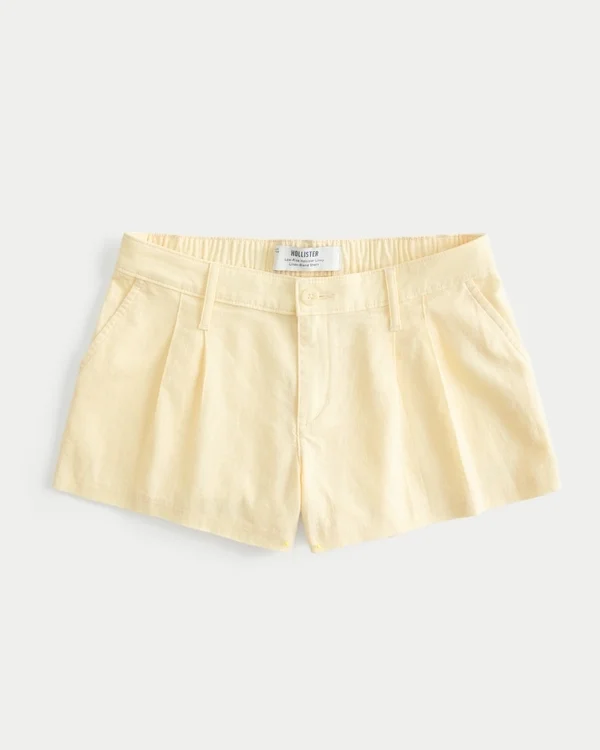 Hollister Livvy Σορτς χαμηλής μέσης από μείγμα λινού