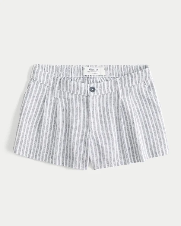 Hollister Livvy Σορτς χαμηλής μέσης από μείγμα λινού Hollister Livvy Σορτς χαμηλής μέσης από μείγμα λινού