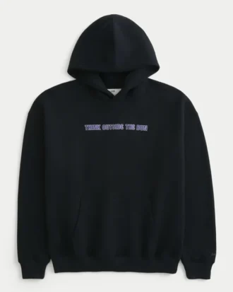 Hollister x Taco Bell Φαρδιά μπλούζα με κουκούλα και γραφικά