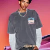 Hollister x Taco Bell Φαρδύ βαρύ μπλουζάκι με σχέδιο