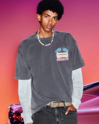 Hollister x Taco Bell Φαρδύ βαρύ μπλουζάκι με σχέδιο Hollister x Taco Bell Φαρδύ βαρύ μπλουζάκι με σχέδιο