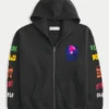Hollister x Taco Bell Φούτερ με κουκούλα και φερμουάρ