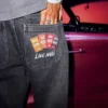Hollister x Taco Bell Πλυμένα μαύρα κεντημένα γραφικά φαρδιά τζιν Hollister x Taco Bell Πλυμένα μαύρα κεντημένα γραφικά φαρδιά τζιν
