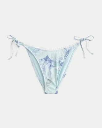 Κροσέ στυλ με κορδόνια στα πλάγια Cheeky Bikini Bottom