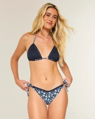 Κροσέ στυλ με κορδόνια στα πλάγια Cheeky Bikini Bottom