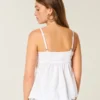 Λαμπερό κεντημένο babydoll top Λαμπερό κεντημένο babydoll top