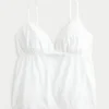 Λαμπερό κεντημένο babydoll top Λαμπερό κεντημένο babydoll top