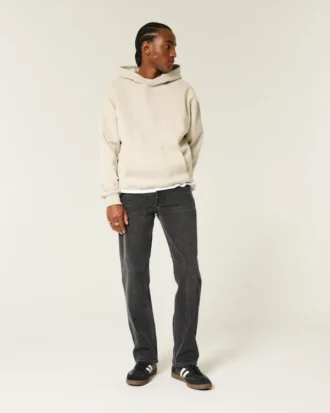 Μαύρο Straight Jeans