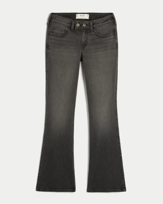 Μαύρο τζιν bootcut χαμηλής μέσης Μαύρο τζιν bootcut χαμηλής μέσης