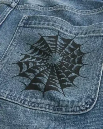 Μέτρια πλύση Doodle Baggy Jeans