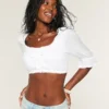 Μίνι crop top με μανίκια τριών τετάρτων Μίνι crop top με μανίκια τριών τετάρτων