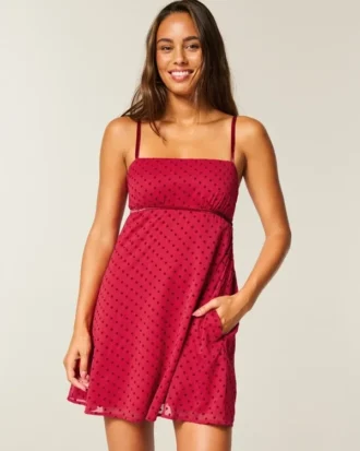 Μίνι φόρεμα Babydoll από σιφόν