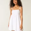 Μίνι φόρεμα babydoll με δεσίματα Μίνι φόρεμα babydoll με δεσίματα