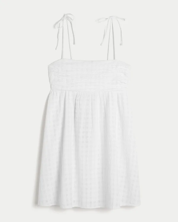 Μίνι φόρεμα babydoll με δεσίματα Μίνι φόρεμα babydoll με δεσίματα