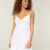Μίνι φόρεμα Babydoll με διακοσμητικά κορδόνια