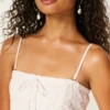 Μίνι φόρεμα babydoll με στράπλες μπούστο σε στυλ κροσέ