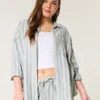 Μπλούζα από μείγμα λινού σε oversized μέγεθος