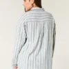 Μπλούζα από μείγμα λινού σε oversized μέγεθος