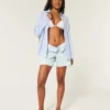 Μπλούζα από μείγμα λινού σε oversized μέγεθος