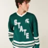 Μπλούζα χόκεϊ με γραφικά των Michigan State University Spartans