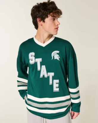 Μπλούζα χόκεϊ με γραφικά των Michigan State University Spartans