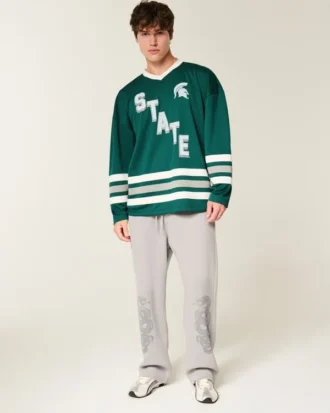 Μπλούζα χόκεϊ με γραφικά των Michigan State University Spartans