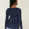 Μπλούζα Henley Babydoll με μακριά μανίκια Μπλούζα Henley Babydoll με μακριά μανίκια