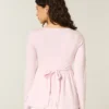 Μπλούζα Henley Babydoll με μακριά μανίκια