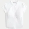 Μπλούζα Henley με κοντό μανίκι και V λαιμόκοψη